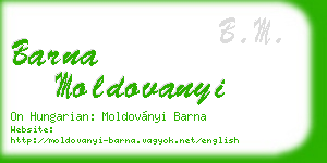 barna moldovanyi business card